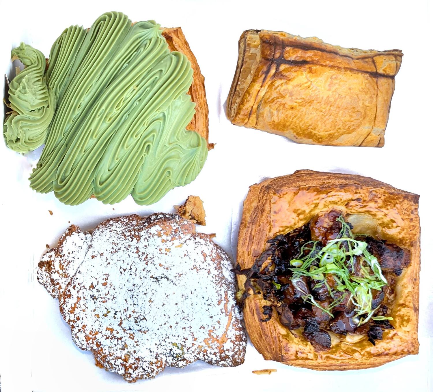 Assorted pastries from the bakery case